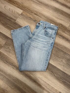 Men's Wrangler Jeans Leather Label Size 34x30